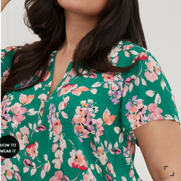 TORRID | Gorgeous Green Blouse - Picture 4 of 8